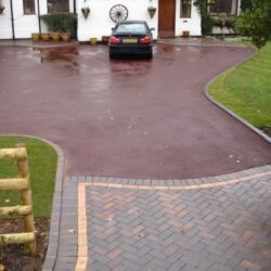 Red tarmac driveway Hampshire