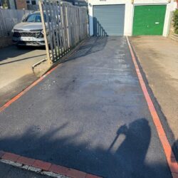 Finished tarmac driveway brick edging Hampshire